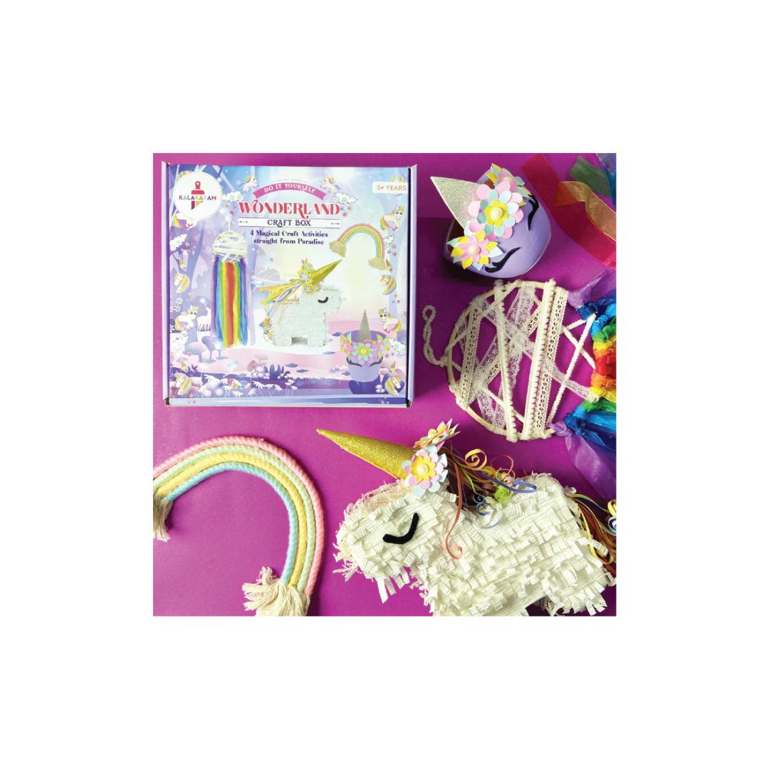 Kalakaram Kalakaram Wonderland Craft Box, Create 4 Wonderful Crafts with this Kit