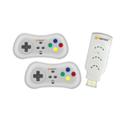 Sameo Micro Genius 2.0 White 8-Bit HDMI Gaming Console 800 Built-in Classic Games Dual Wireless Controllers