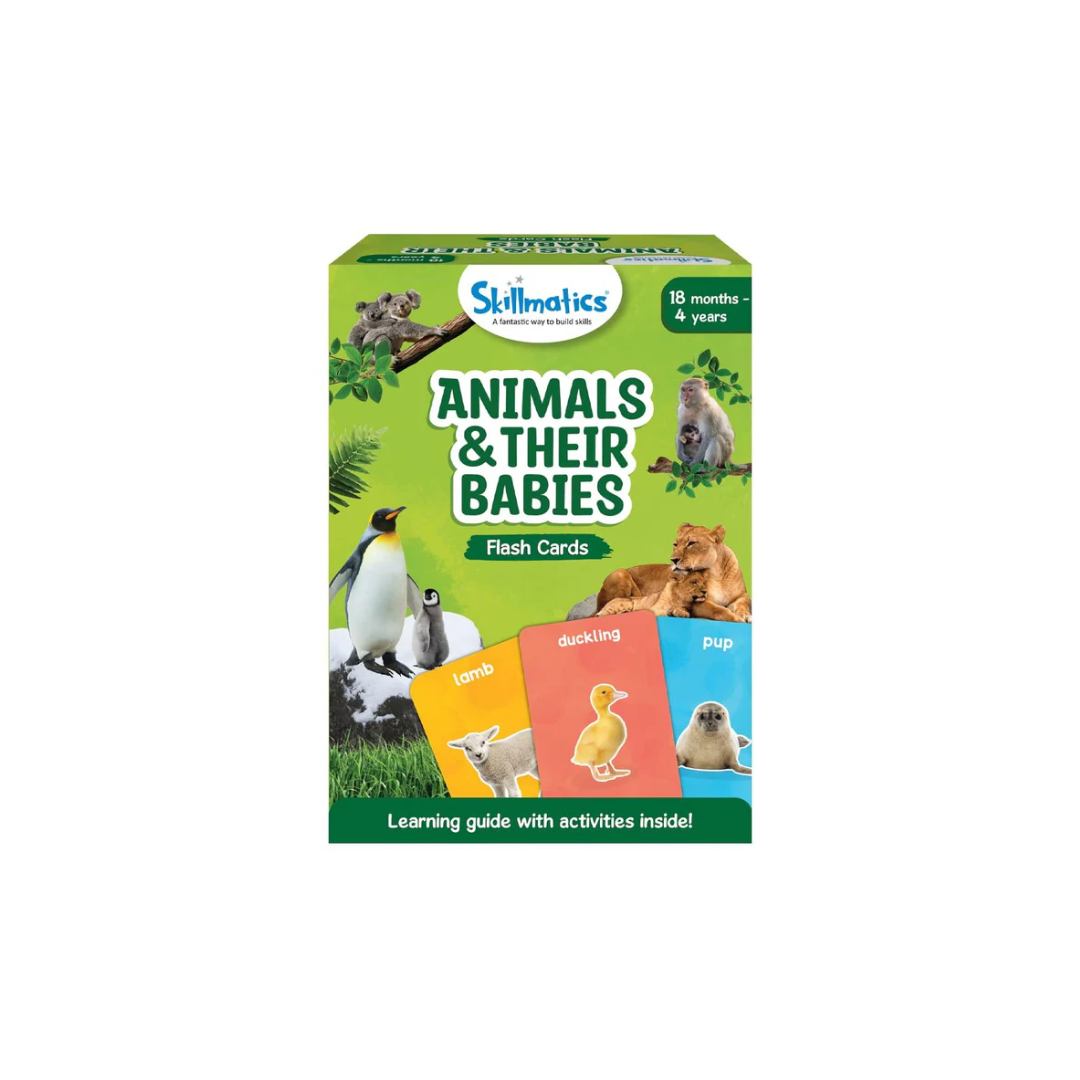 Skillmatics Animals & Their Babies - 3 in 1 Educational Flash Cards