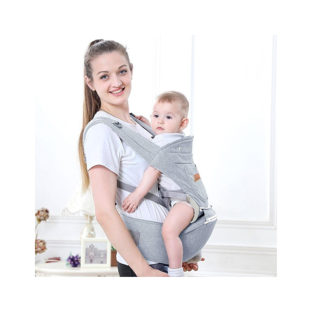 R For Rabbit Upsy Daisy Ergo 8-in-1 Hip Seat Baby Carrier Light Grey