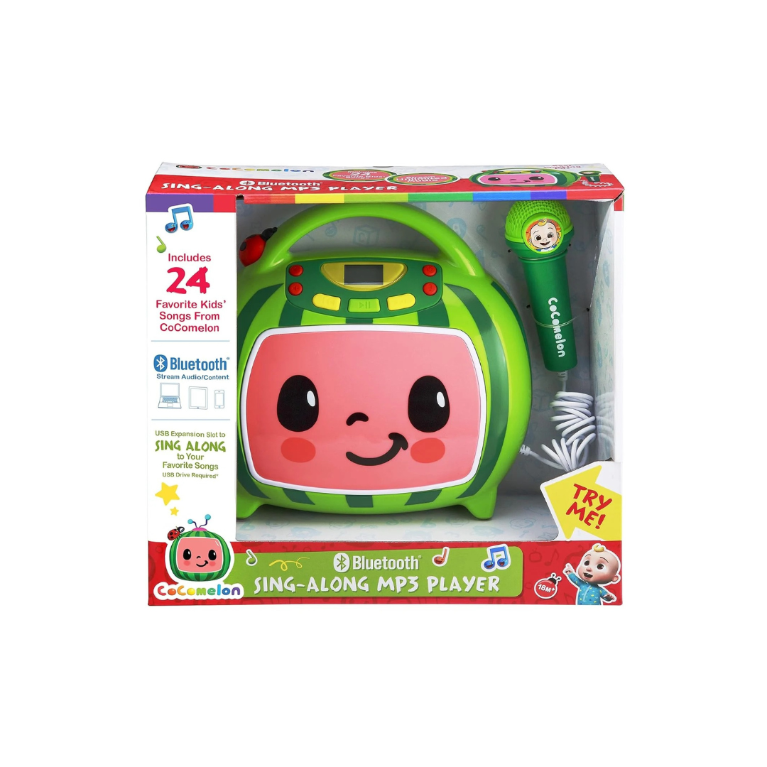 Rainbow Toys Cocomelon Karaoke Machine, Portable Bluetooth Speaker with Microphone for Kids, Built-in Cocomelon Songs