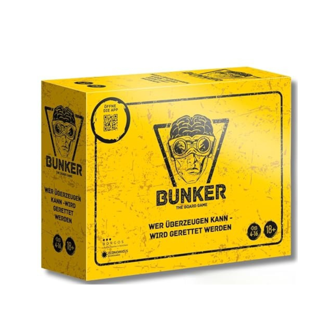 Bunker - Merciless Party Game for Adults from 18 Survival Only Through Strategy & Diplomacy | Black Humor, Bad Intrigues, Hard Decisions | 4-16 Players