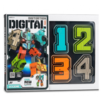 GOOEKE Distortion Digital Transforming Number Robot – 5-Piece Educational STEM Building Toy Set (Numbers 0-4) for Kids Ages 3+