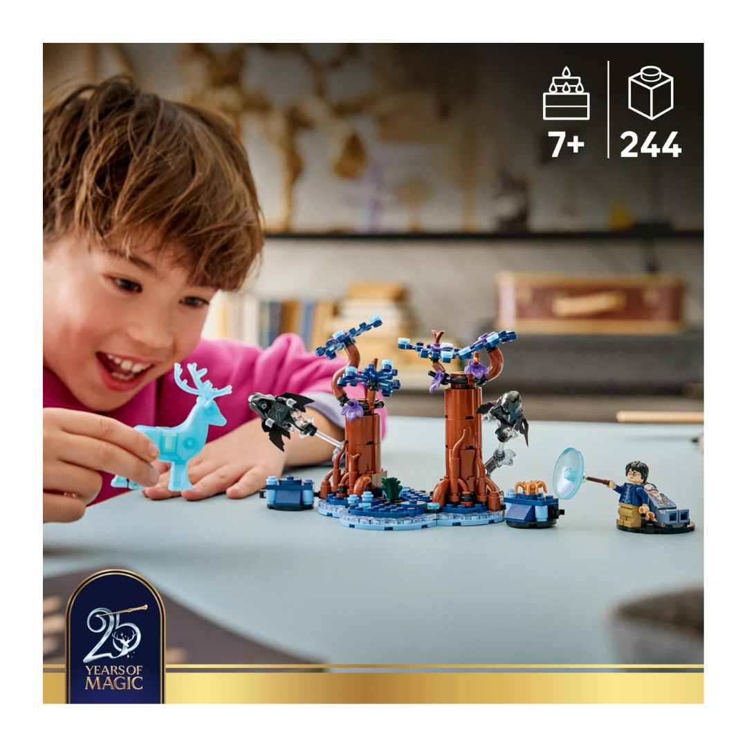 LEGO Harry Potter Forbidden Forest Expecto Patronum Building Set 76475, 244 Pieces, Stag Patronus & Dementors – 7+ Years