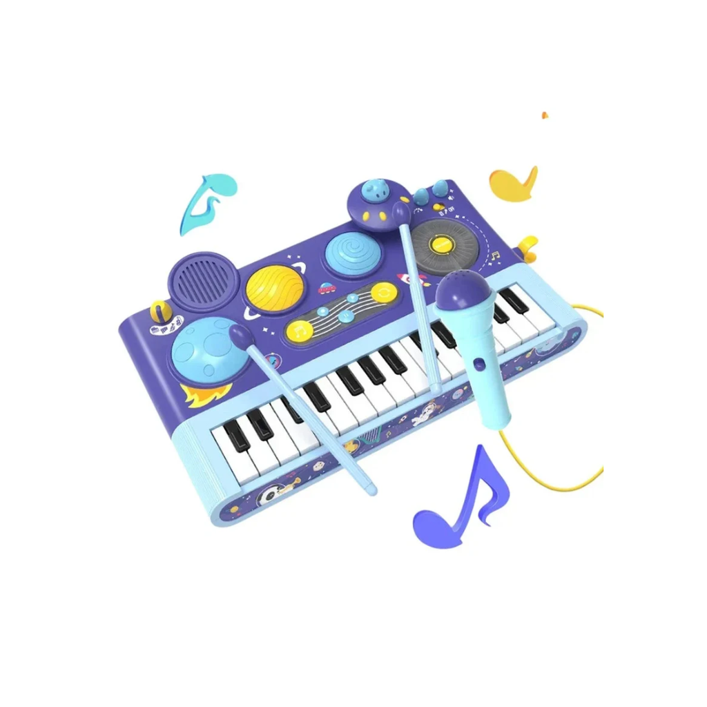 Early Learning Piano Keyboard Toy Infant Toys – Electronic Music Set with Microphone, Lights & Educational Modes