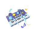 Early Learning Piano Keyboard Toy Infant Toys – Electronic Music Set with Microphone, Lights & Educational Modes