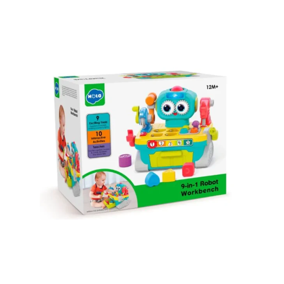 Hola 11-in-1 Robot Workbench Activity Toy for Toddlers
