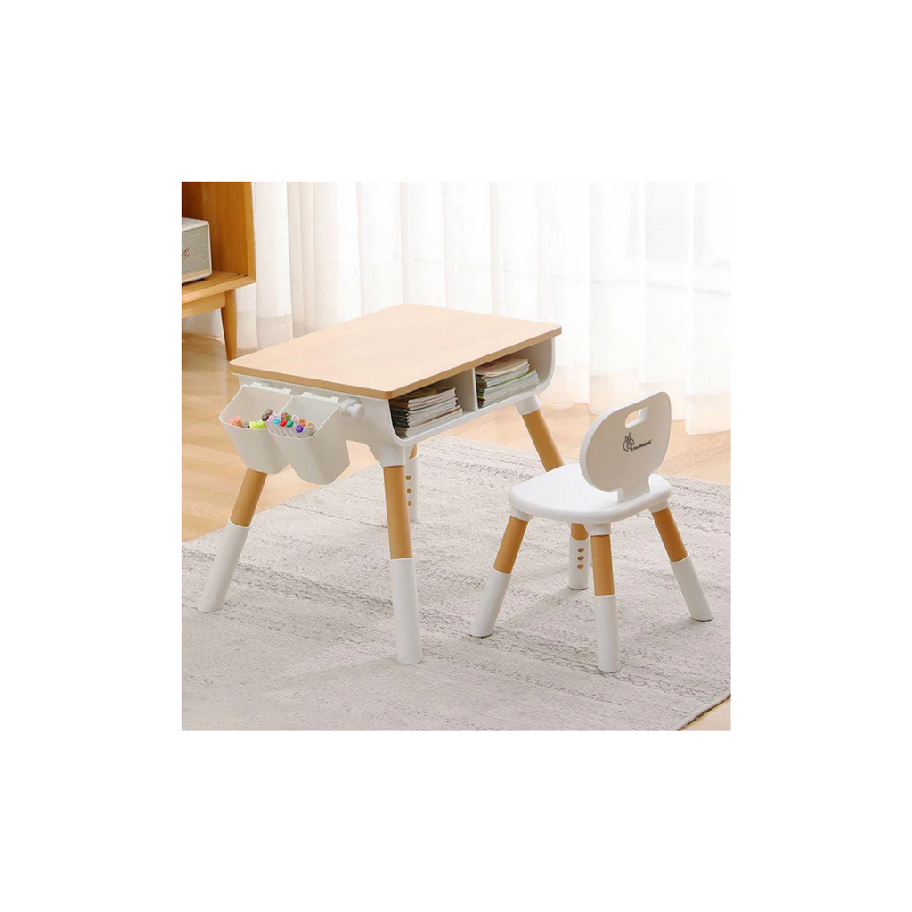 R for Rabbit Little Genius Woodland Kids Study Table White