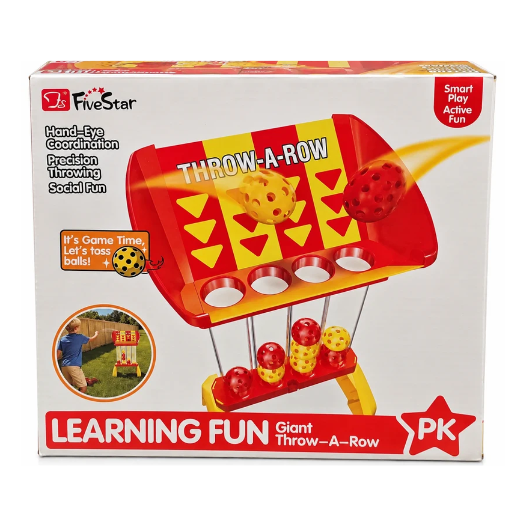 Five Star Learning Fun Giant Throw-A-Row Ball Toss Game for Kids