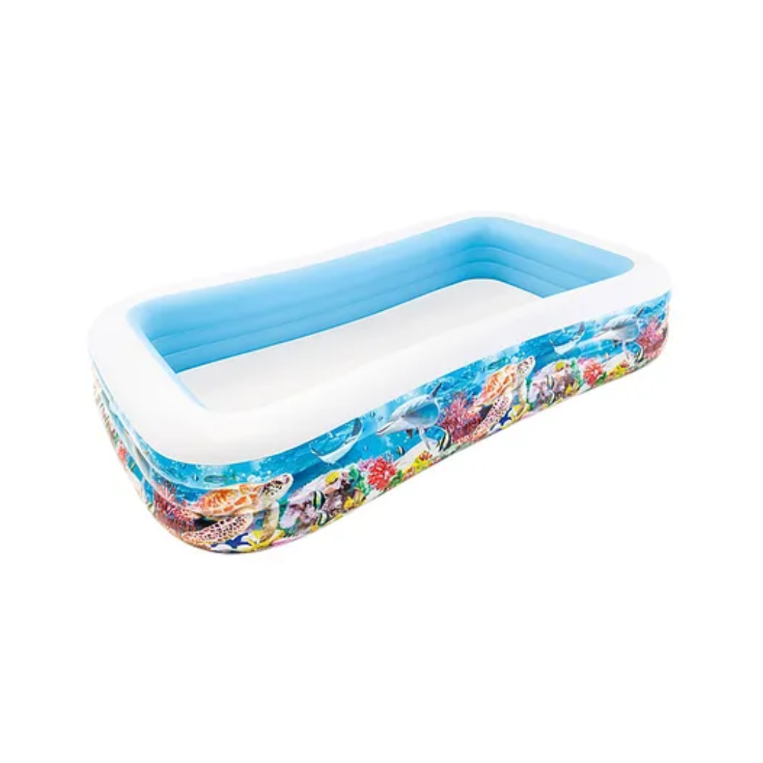Intex 58485 Swim Center Inflatable Family Pool 10 Feet – Large Kids Outdoor Garden Swimming Pool