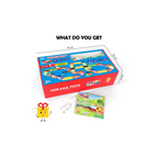 Mirana Block Rider Toy Train Set for Kids - Colorful Track Set 131Pcs