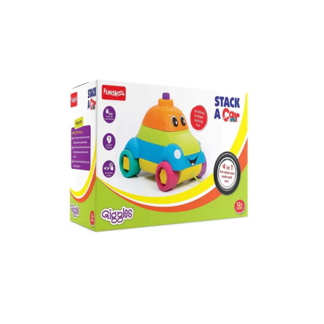 Funskool Giggles Stack A Car Pull Along Toy