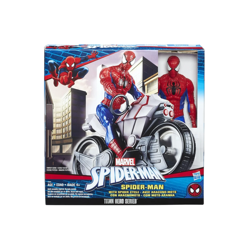 Marvel Spider-Man Titan Hero Series Spider-Man Figure with Spider Cycle