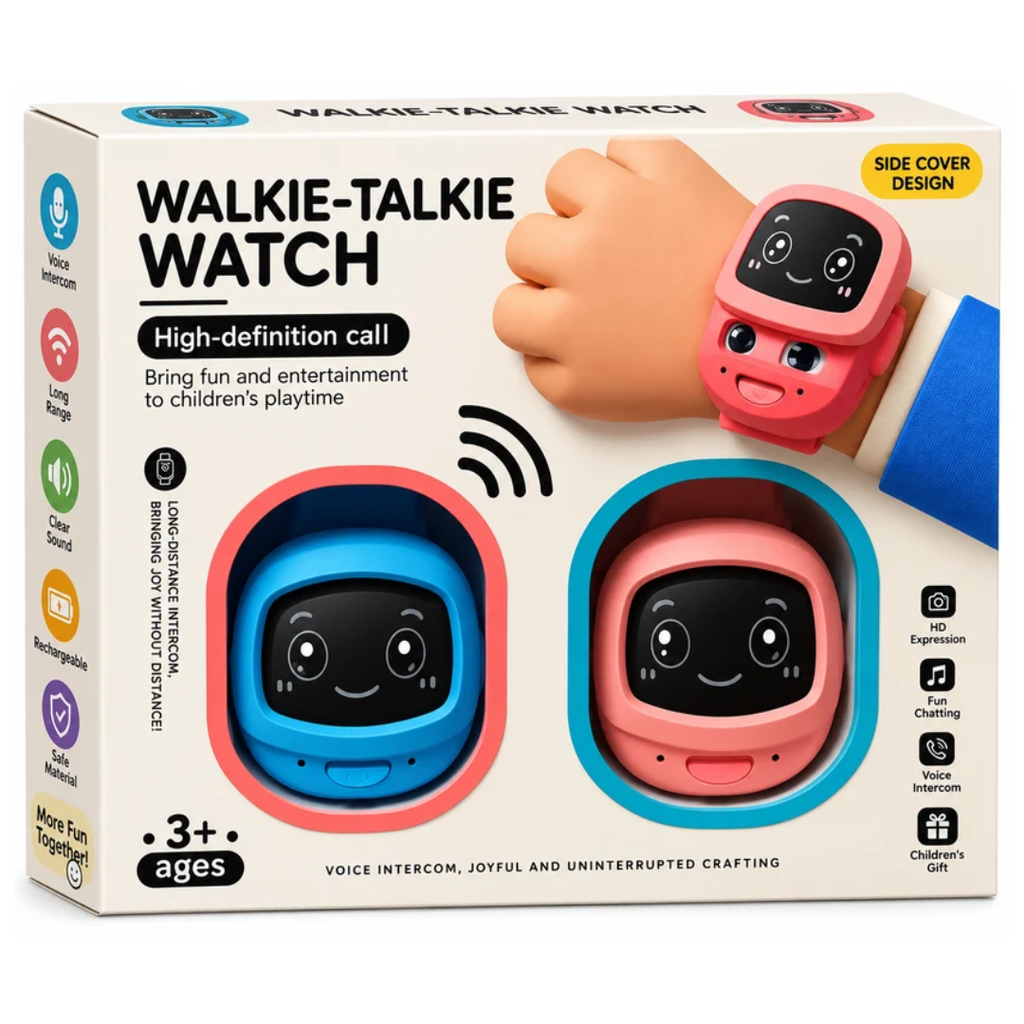 Kids Walkie-Talkie Watch Set – High Definition Voice Intercom Wrist Watches, 3+ Years