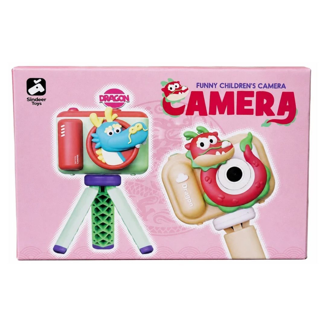 Sindeer Toys Dragon Kids Digital Camera with Mini Tripod Stand Assorted Color