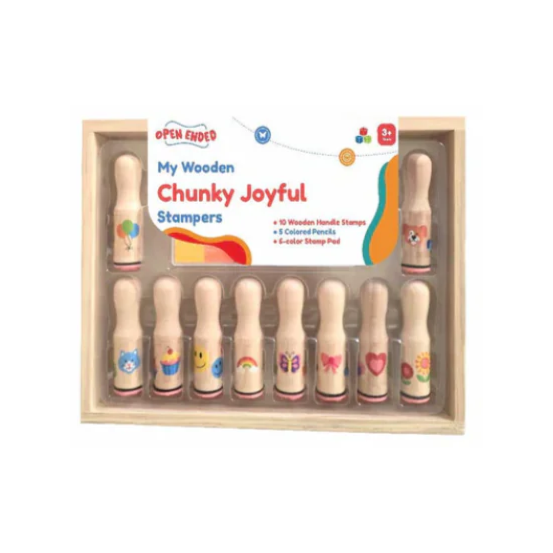Open Ended My Wooden Chunky Joyful Stampers