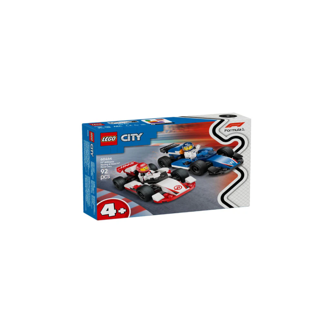 Lego 60464 City F1 Williams Racing & Haas F1 Race Cars (92 Pieces)