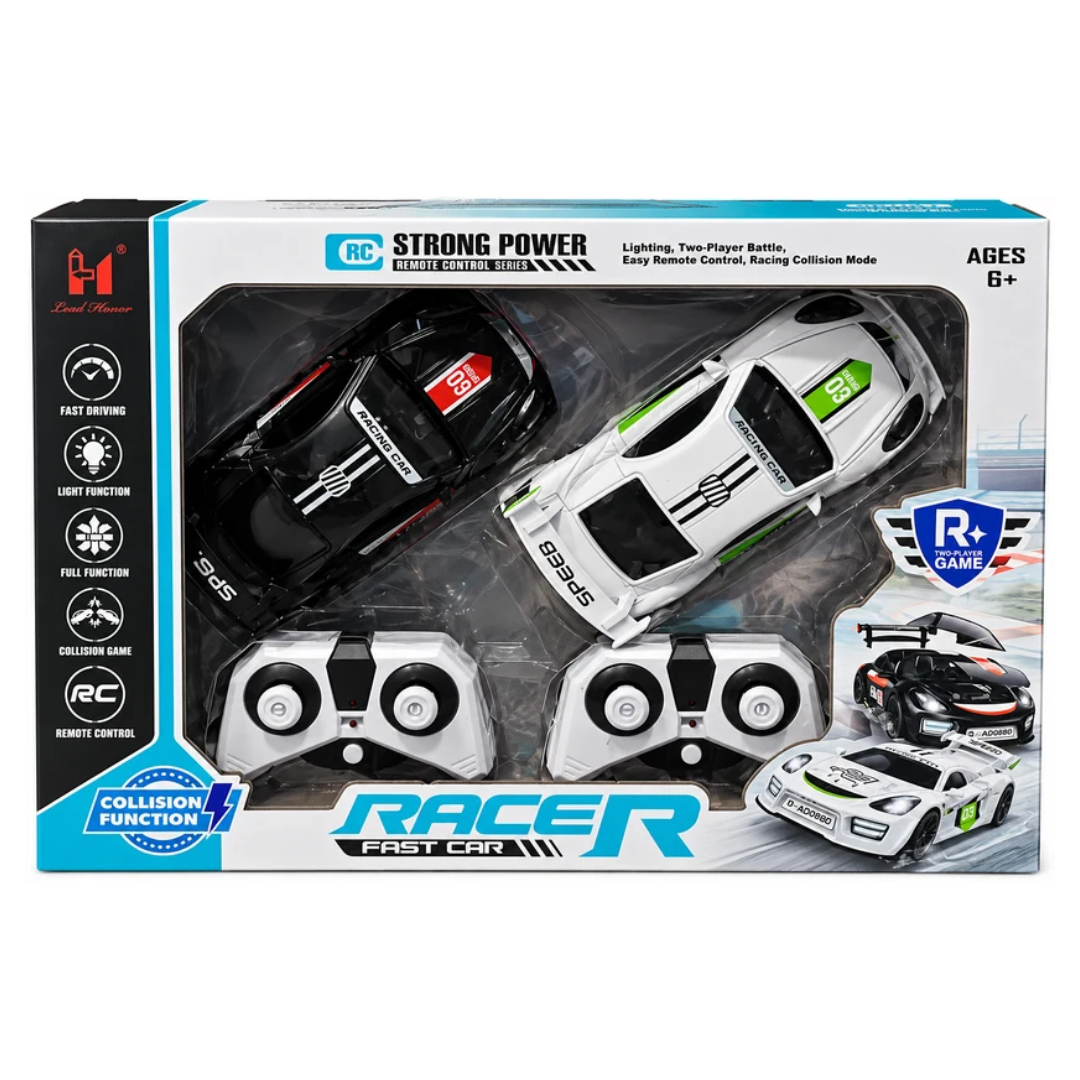 Lead Honor Racer 2-Player Remote Control Racing Car Battle Set with Collision Function & Lights – 6Y+