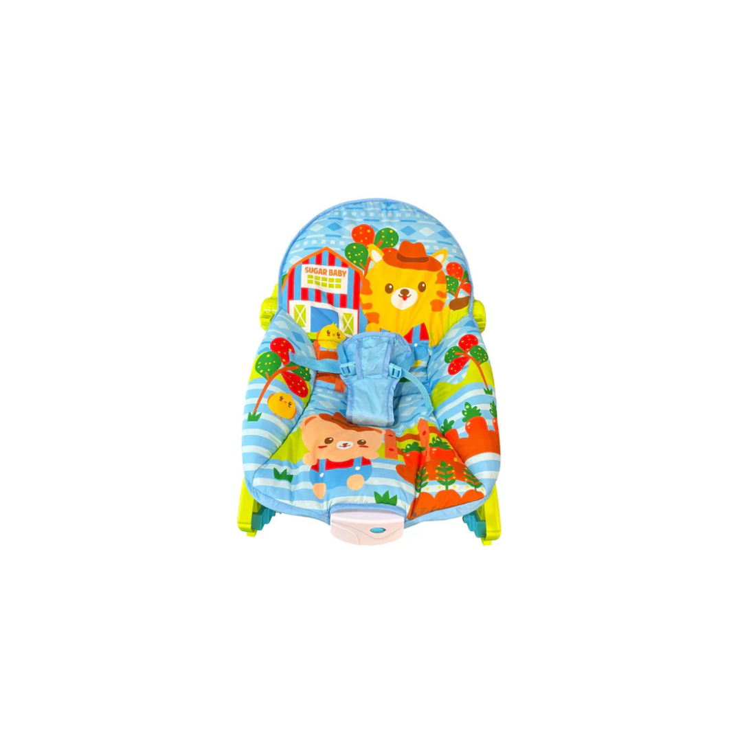 Ladida Baby Rocker-3 Position Recline-With 8 Classic Melodies & Calming Vibrations-3 Point Harness Kitten