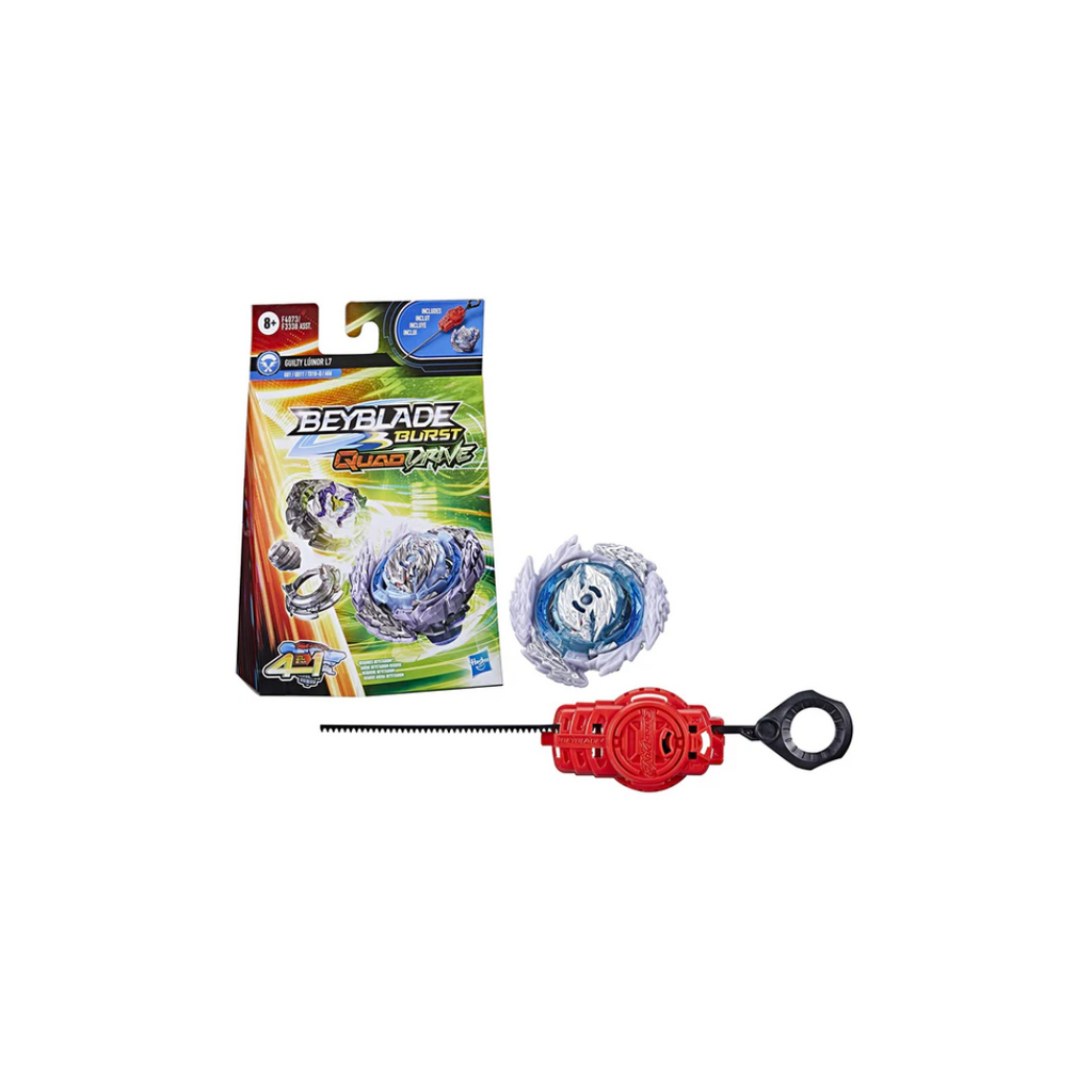 Hasbro  Beyblade Burst QuadDrive Guilty Lúinor L7 Spinning Top Starter Pack With Launcher