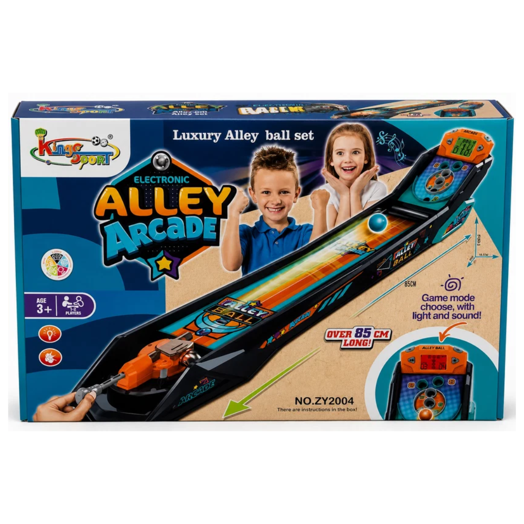 Electronic Alley Arcade Ball Game – Luxury Alley Ball Set with Light & Sound, 85+ CM Long