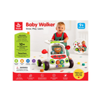 Hola Baby Walker with Activity Center Adjustable Speed Control Educational Push Walker