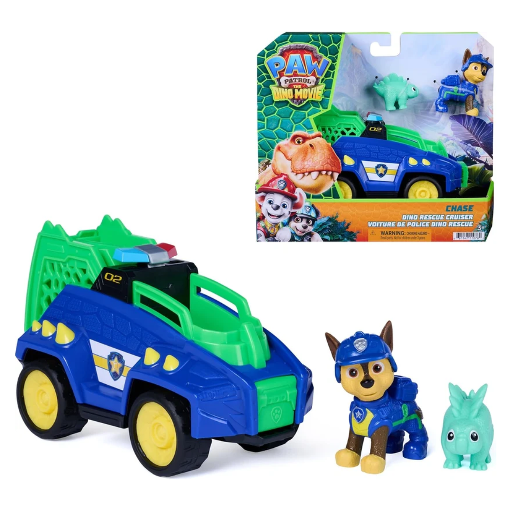 PAW Patrol The Dino Movie Chase Dino Rescue Cruiser with Chase Figure & Baby Dinosaur