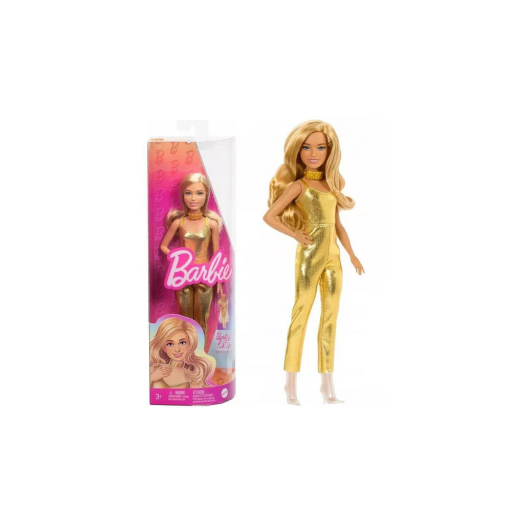 Mattel Barbie Fashionistas Doll Golden Jumpsuit Barbie – Rainbow Toys