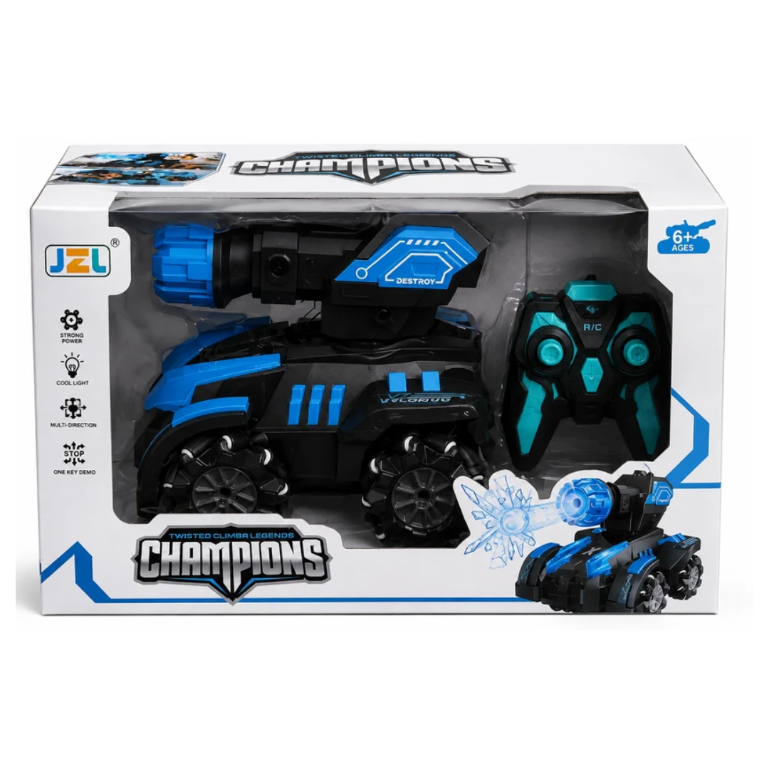 JZL Champions Remote Control Stunt Battle Vehicle with Rotating Blaster