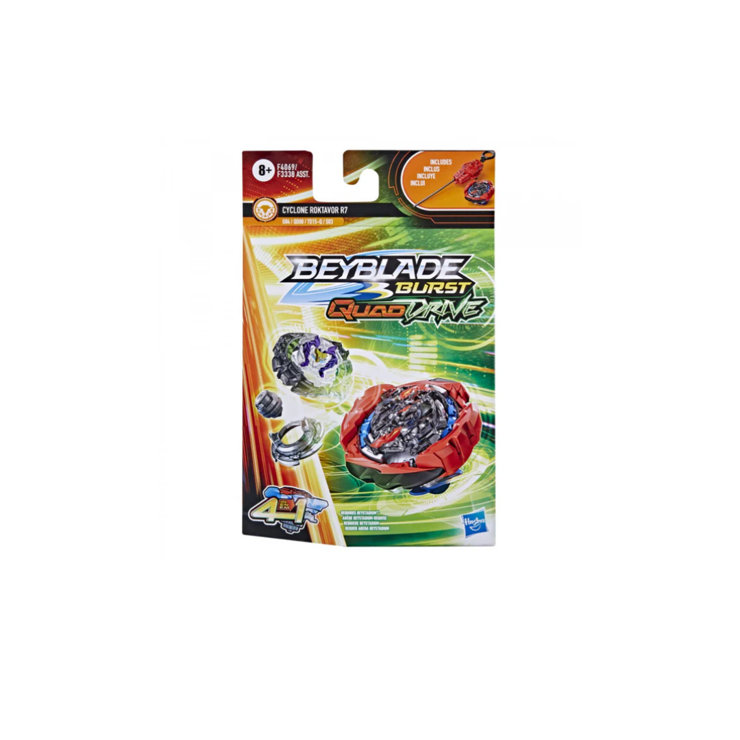 Hasbro Burst QuadDrive Cyclone Roktavor R7 - Stamina/Defense Type - Beyblade Spinning Top