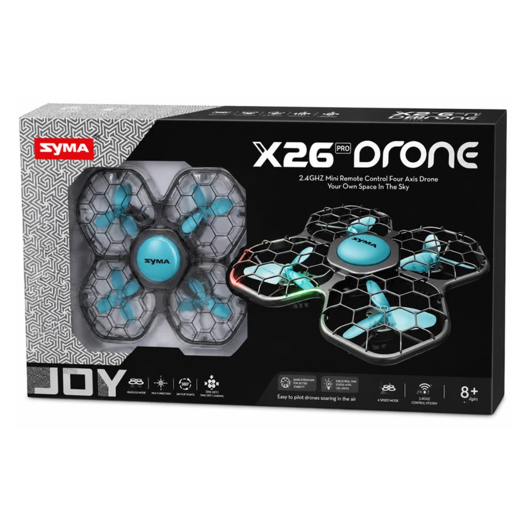 SYMA X26 Pro Mini RC Drone with Obstacle Avoidance, Altitude Hold & 360° Flips – 2.4GHz