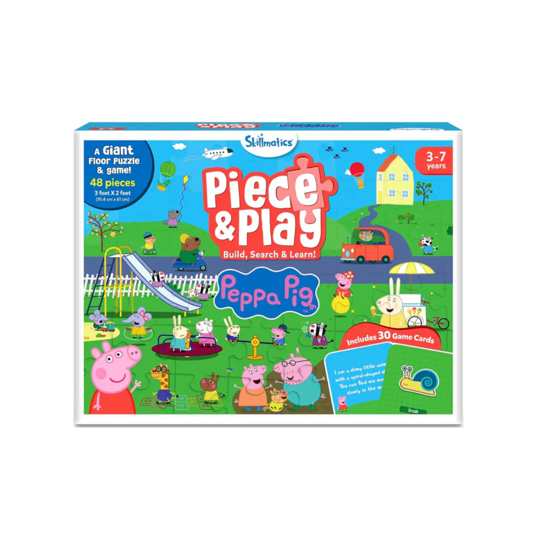 Skillmatics Peppa Pig Floor Puzzle & Game - Piece & Play, Jigsaw & Toddler Puzzles, Educational