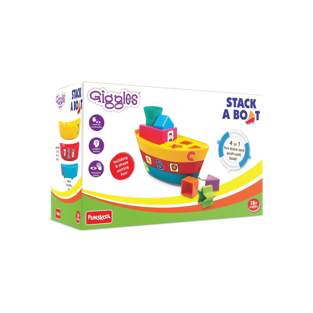 Funskool Giggles Stack A Boat, Multi Color
