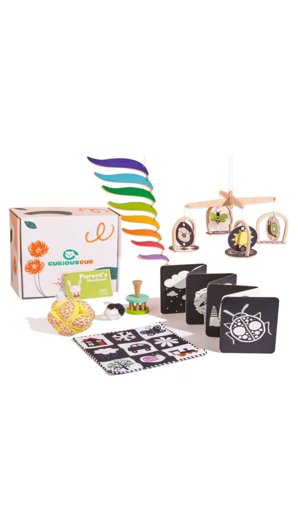 Curious Cub Wooden Montessori Box - 0 Months + (Level- 1)