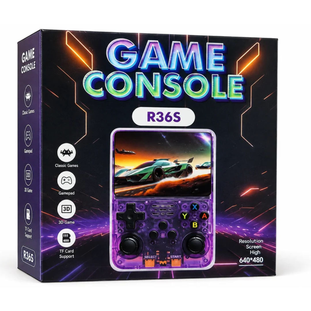R36S Portable Game Console with 640×480 HD Screen, 3D Gaming & Dual Joysticks