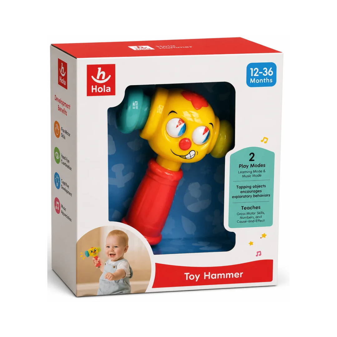Hola Musical Toy Hammer Interactive Light & Sound Learning Hammer