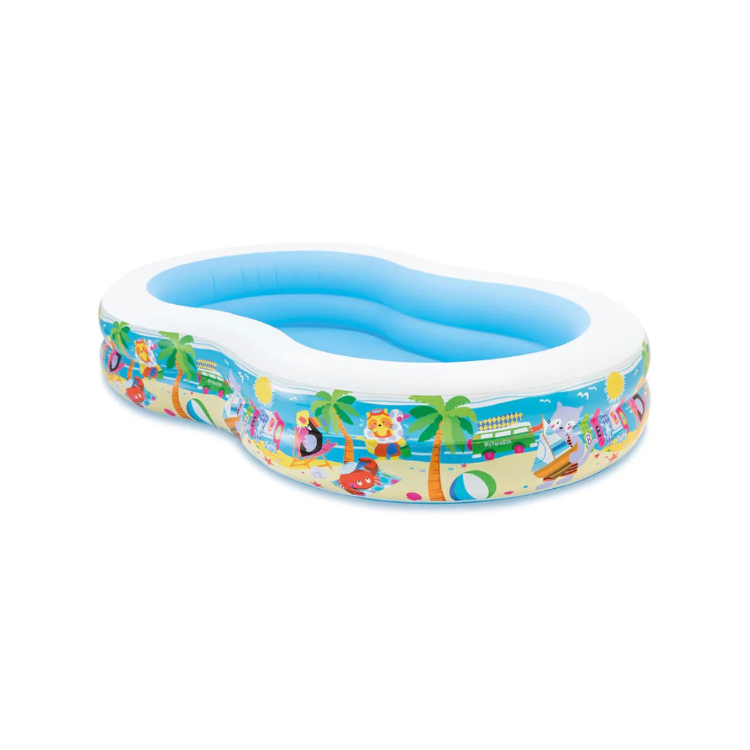 Intex 56490 Swim Center Seashore Pool 8 Foot Children Swimming Pool (103' x 63' x 18')