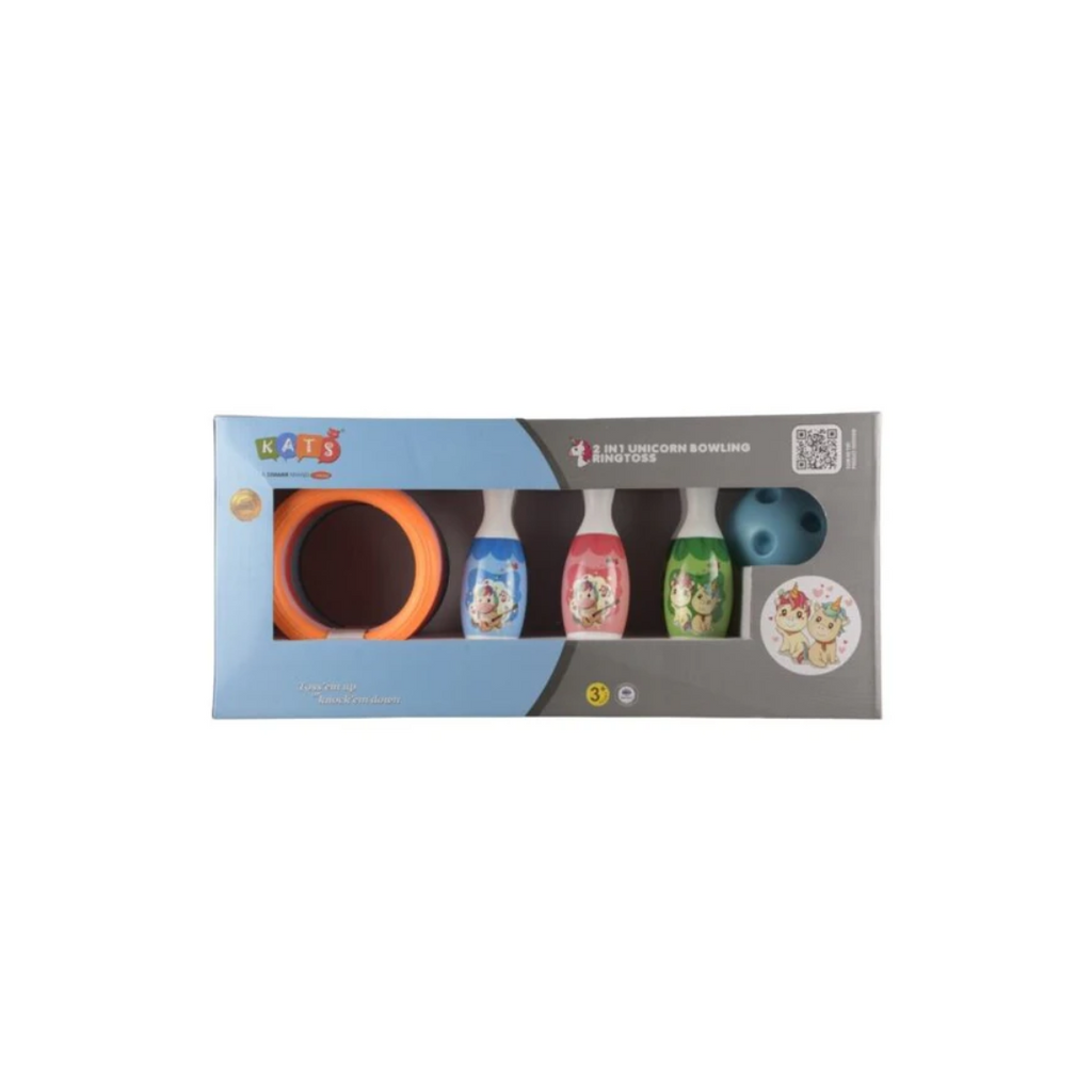 Kats 2 In 1 Unicorn Bowling Ringtoss Set