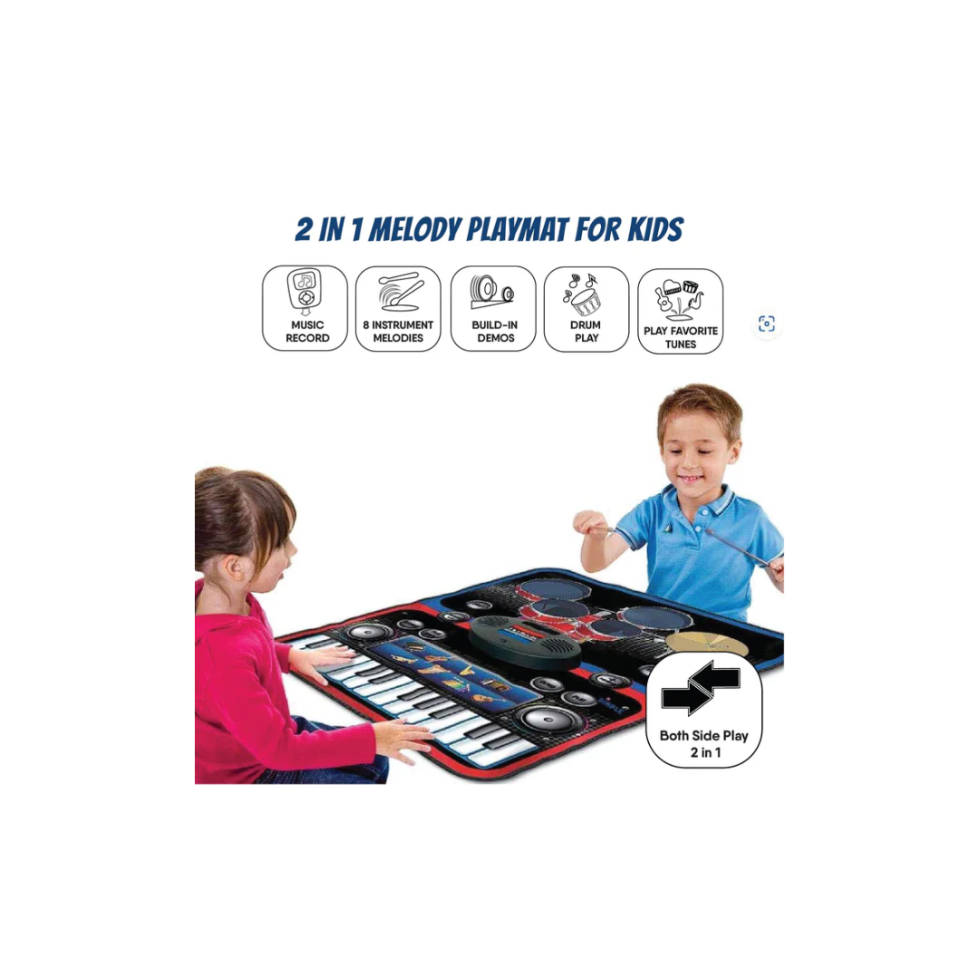 Electrobotic 2-in-1 Musical Playmat for Kids Vibrant Multi-Color Floor Playmat