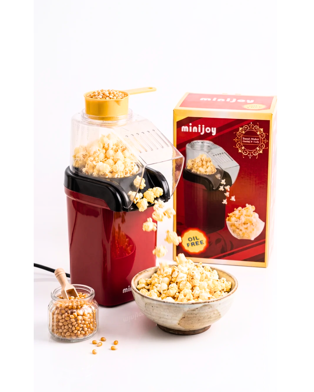 Minijoy Electric Hot Air Popcorn Maker Machine – Oil-Free