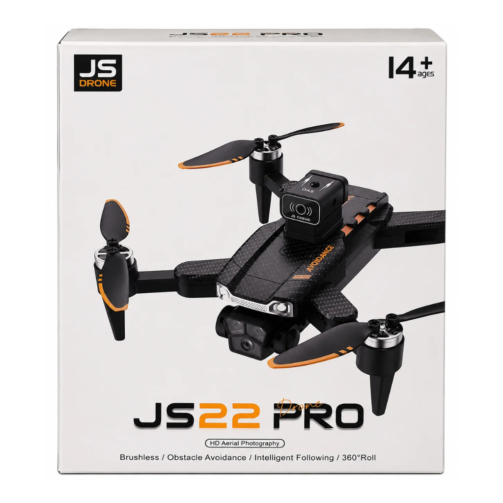 S22 Pro Foldable Camera Drone with Brushless Motor, Obstacle Avoidance & 360° Roll – 14+