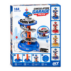 Six-Six-Zero 26 PCS Police Circulation Garage Playset with 3 Alloy Cars