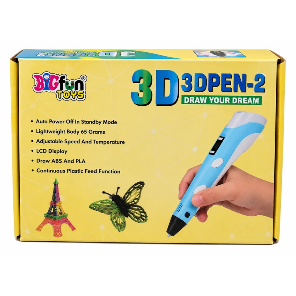 3D Printing Pen-2 with LCD Display, Adjustable Temperature & Speed | Creative 3D Drawing Pen for Kids & Beginners