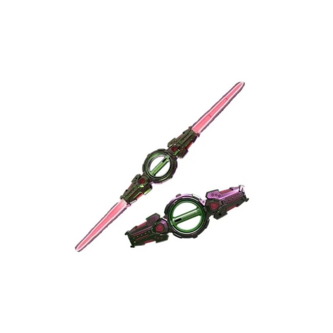 Fire Spiral Sword Double-Edged Rotating LED Lightsaber Toy with Colorful Lights (Assorted Colours)