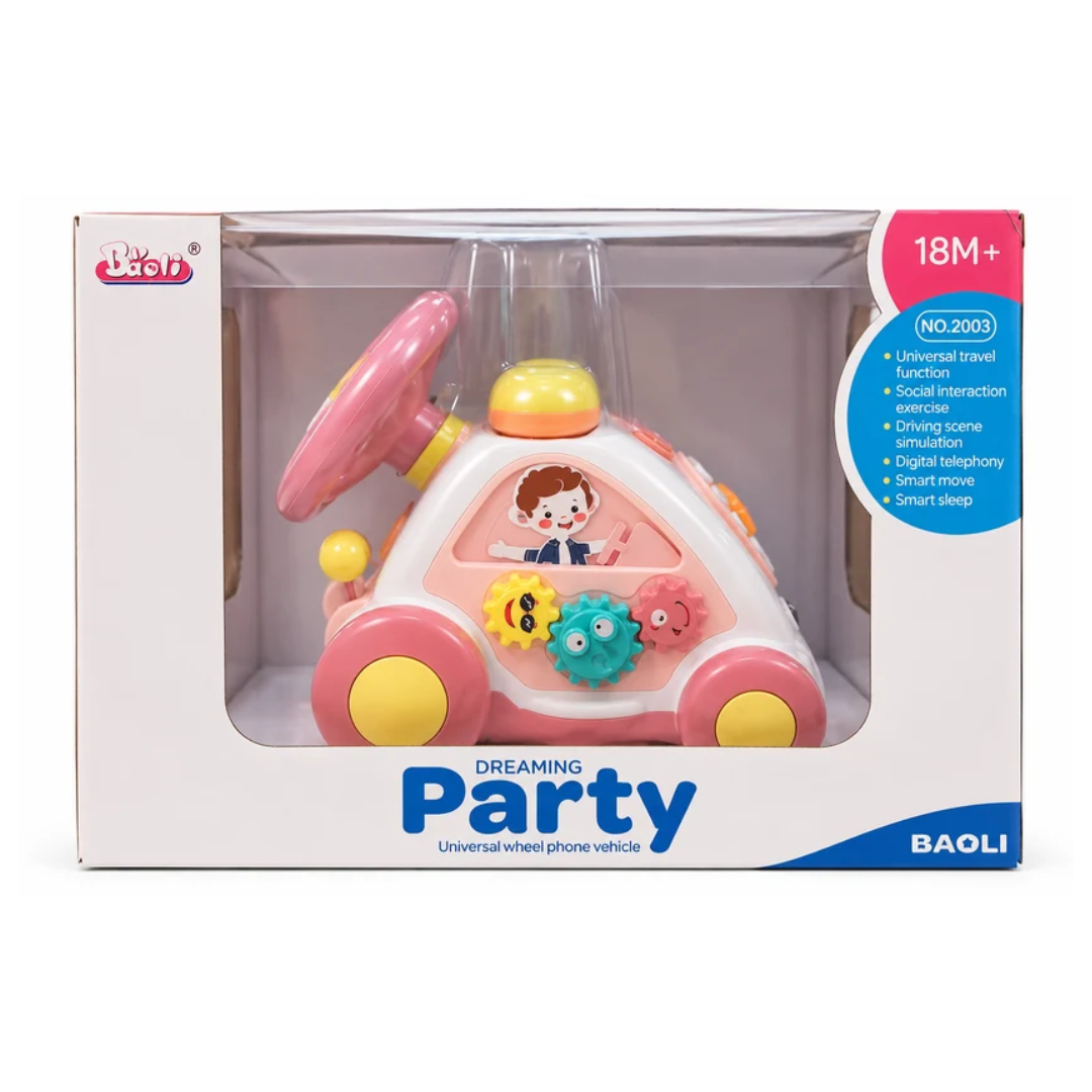 Baoli Dreaming Party Universal Wheel Phone Vehicle – Interactive Musical Toy Car 18M+