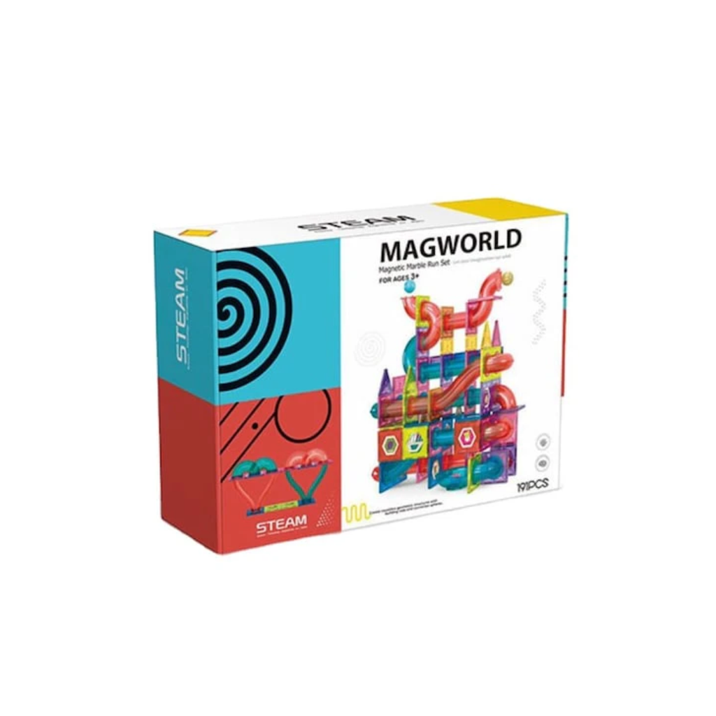 Magworld Magnetic Marble Run Set 191Pcs