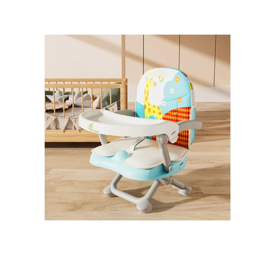 R For Rabbit Candy Pop Booster Chair - 4 Level Height Adjustment, Travel Friendly Aqua Blue