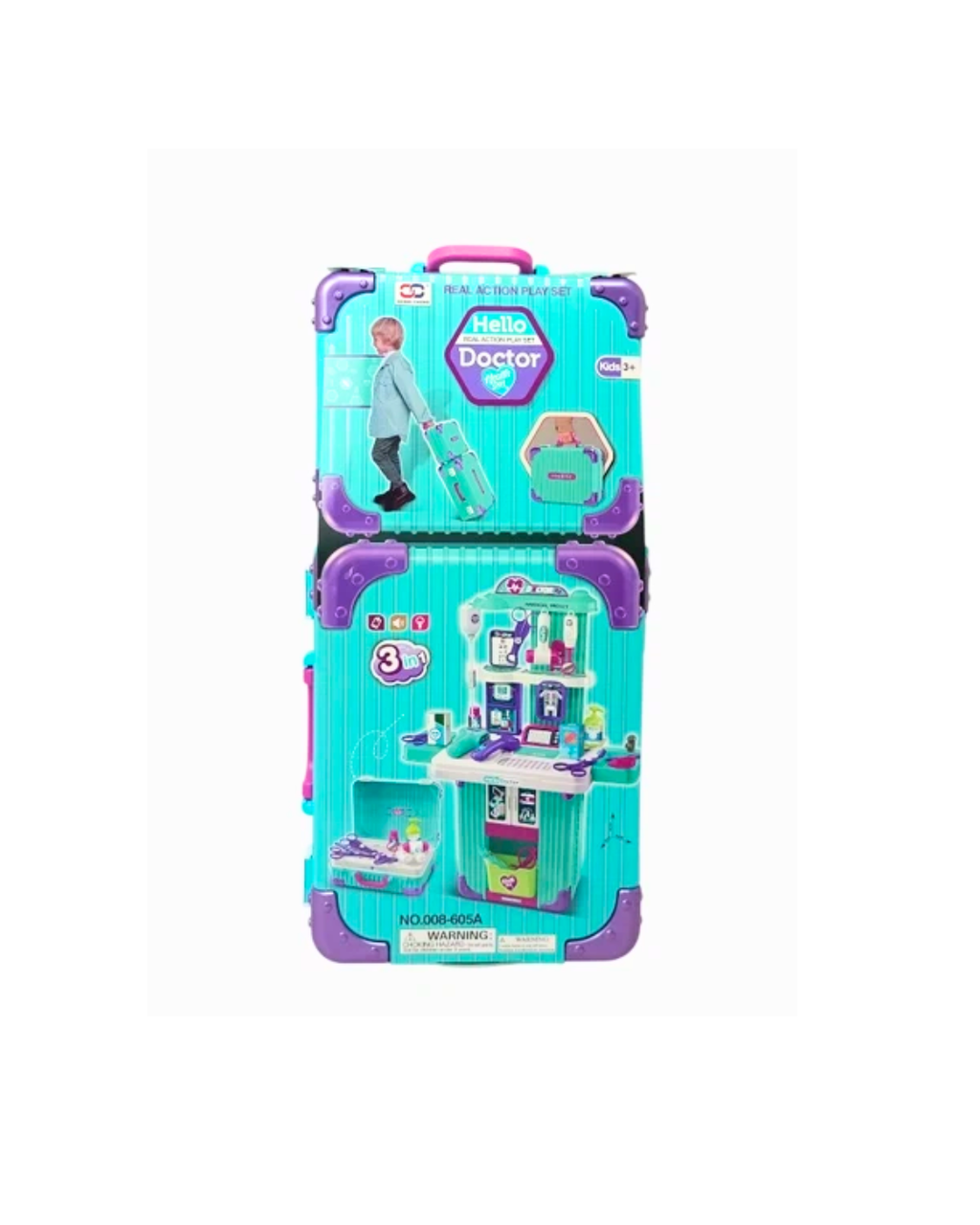 Doctor Real Action Play Set 3in1 Trolley Set