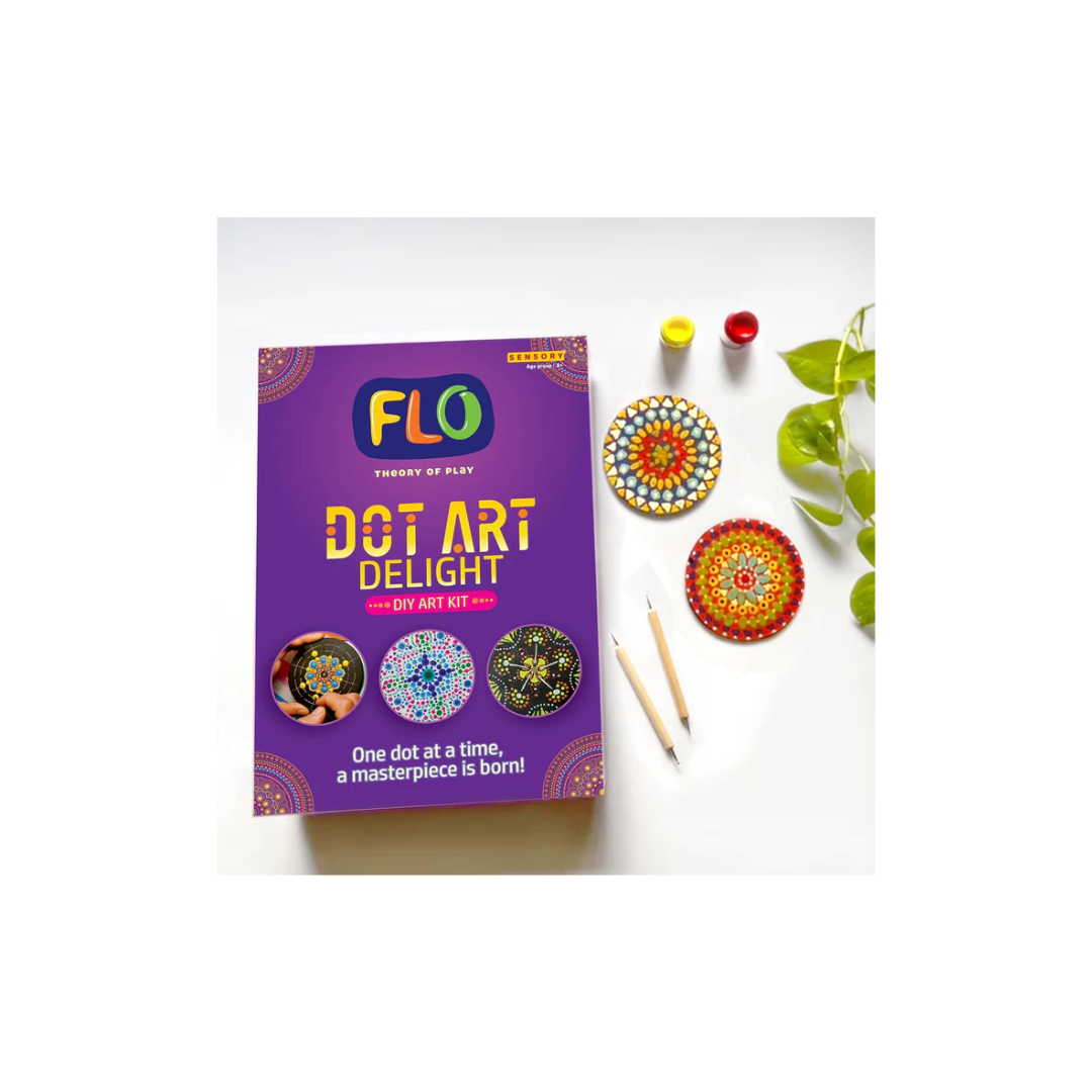 FLO Dot Art Delight Coaster Painting Kit