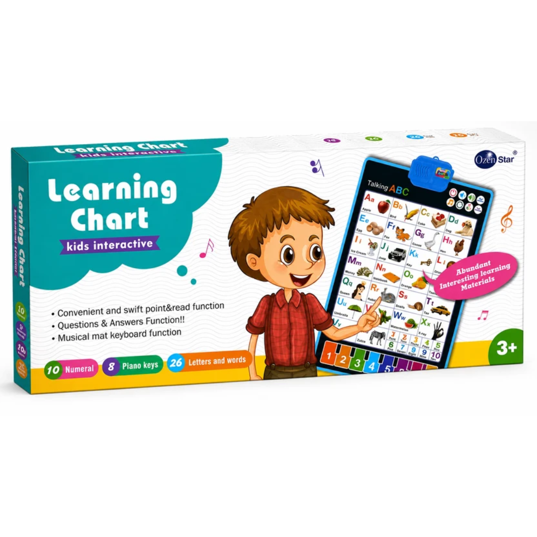 Ozen Star Kids Interactive Learning Chart – Talking ABC, Numbers, Piano Keys & Question Answer Educational Toy